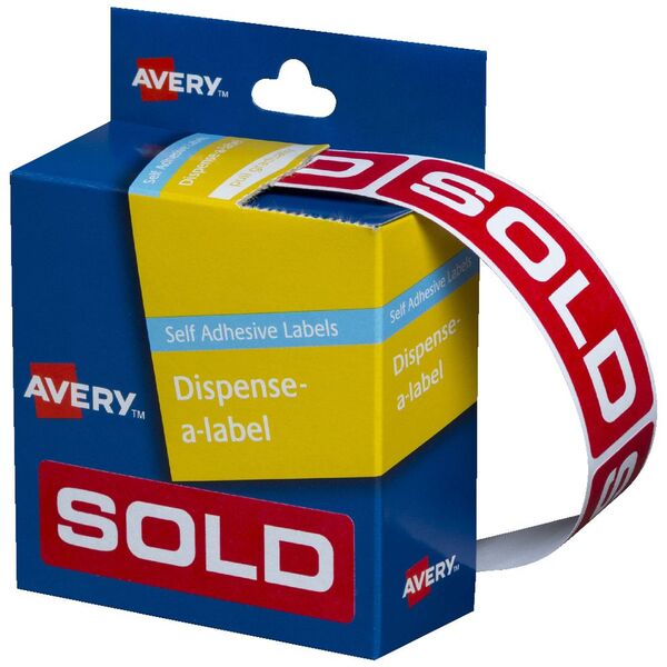 Label "Sold" 250 per Box